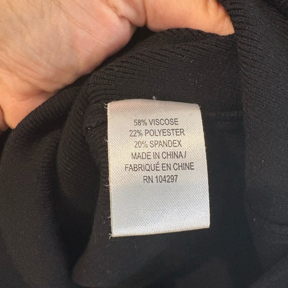 MILLY Bell Long Sleeve Black Knit Mini Dress Size Medium - Picture 6 of 7